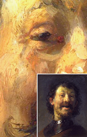 Impastos Maltechnik, pastoser Farbauftrag mit deutlichen Pinselspuren, Rembrandt