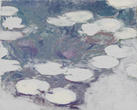 Seerosen, Claude Monet, erster Farbauftrag